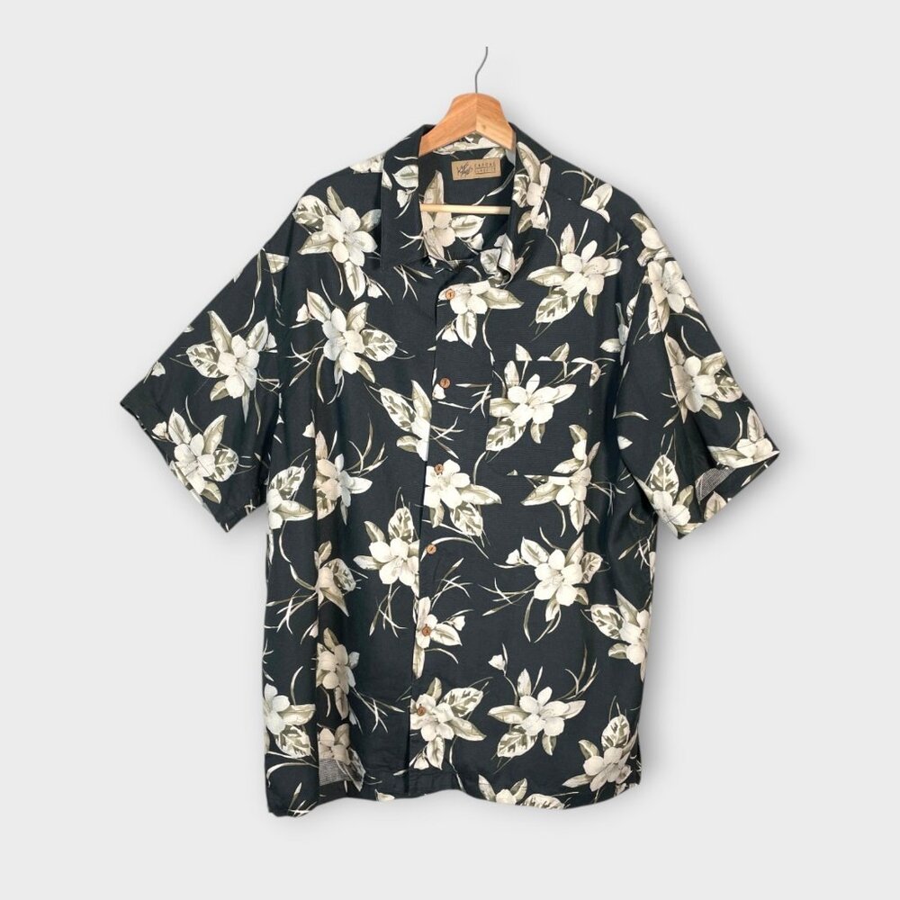 Lord & Taylor 100% Silk Hawaiian Shirt Men's XL Aloha Travel Beach Luau